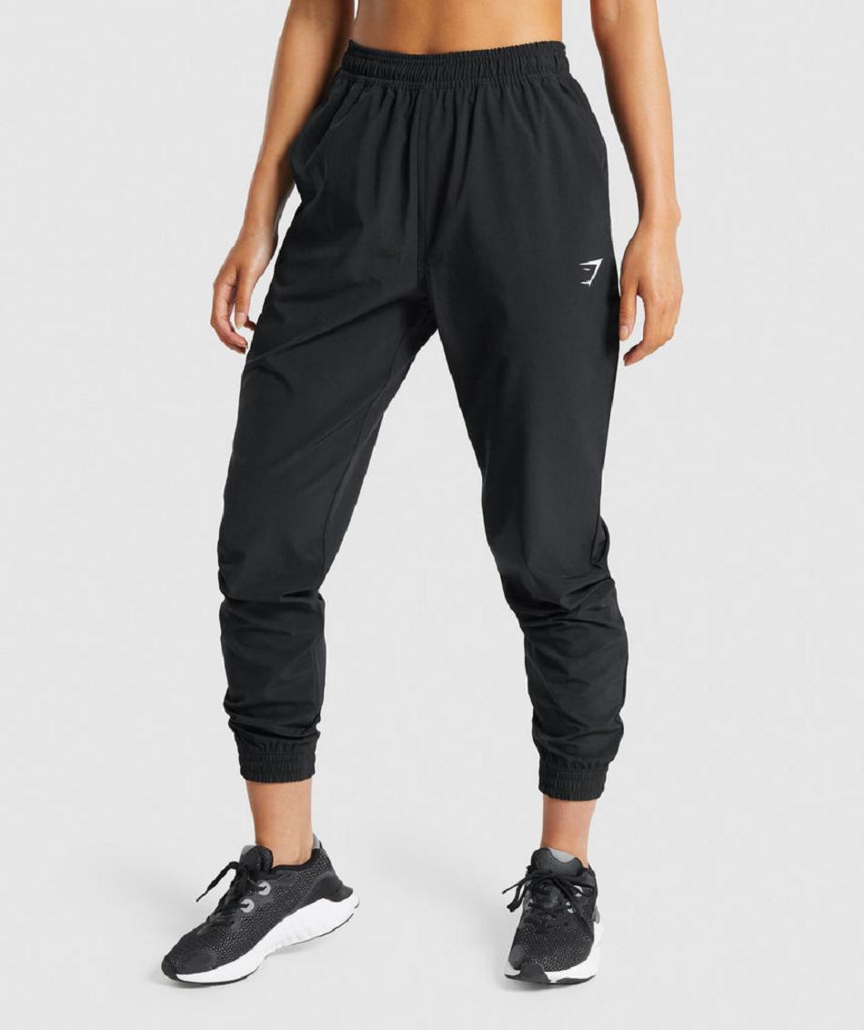 Pantalones Jogger Gymshark Entrenamiento Woven Mujer Negras | CO 2630KOR